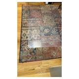 Office carpet rug, with hard plastic clear cover