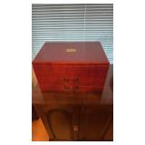 Reed & Barton two drawer silver chest box, with