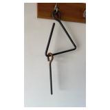 Iron triangle dinner bell, for the farm or