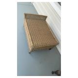 Antique wicker, ottoman, footrest, extension for