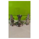 Pair of sterling silver 925 salt and pepper