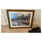 Extra large gold frame, with embossed, molded,
