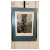 Framed real photograph of an American Indian