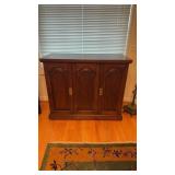 Vintage three door bar cabinet server , top opens