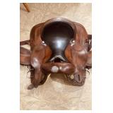 Vintage Circle Y Western trail horse saddle