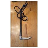 Antique hunting whip , sterling silver band