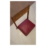 Vintage folding wood, canoe seat, with the
