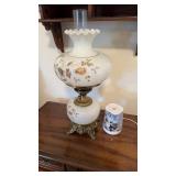 Vintage 1970s oil, lamp, style electric table,