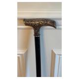 Antiques Sterling handle, walking cane, no tip on