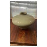 Large celadon jade green ceramic vase