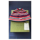 Gucci beanie hat, red, white, and blue like new