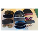 6 pair of menï¿½s sunglasses, all with cases, one