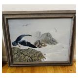 Great original Oil Painting seagull, landing on