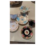 3 English fine bone, China, cup, and saucer sets,