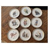 Collection of 9 Hummel Miniature  Porcelain Plates