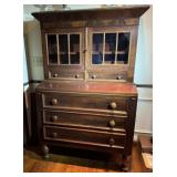 Unusual Antique Mahogany Empire Desk Ca. 1840