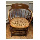 Antique Chestnut Firehouse Windsor Chair