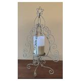Vintage Metal Christmas Tree Form Candle Holder