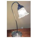 Vintage Brass Lamp in the Form of a Water Lily