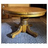 Antique Round Oak Table Made Circa 1910
