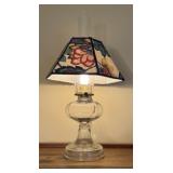 Antique Clear Pattern Glass Oil Lamp