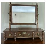 Antique Sheraton Period Mahogany Shaving Mirror