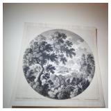 Fine "Perelle" 17th Century Engraving on Paper