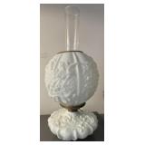 Kerosene Pattern Milk Glass Lamp