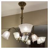Antique Brass Up-Down (Gas & Electric) Chandelier