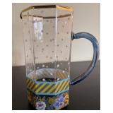 Mackenzie- Childs Garland Polka Dot Glass Pitcher