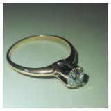 14K Gold & Diamond Solitaire Ring - .70 carat