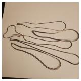 5 Vintage Sterling Silver Necklaces Various