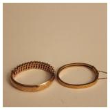 2 Antique Gold Filled Bracelets
