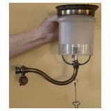Antique Brass Gas Sconce with Frosted Shade