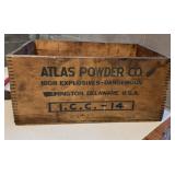 Antique Wooden "Atlas Powder Co" Advertising Crate