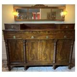 Antique American Empire Mahogany Sideboard Ca.1835