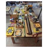 Table full of Work Room Supplies