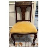 Antique Inlaid Mahogany Side Chair - Circa 1900