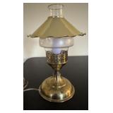 Small Vintage Brass Electric Table Lamp