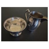 "Academy" Sliver Plate Creamer & Sugar
