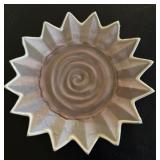 Mackenzie-Childs Pottery Fluted Star-burst  Plate