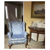 Vintage Queen Anne Style Wing Chair