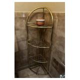 Bathroom 4 Shelf Gold Color Corner Unit