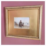 Antique Watercolor Paiting Signed "Burr" (?)