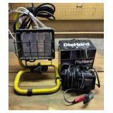 Portable Halogen Work Light & Battery  Charger