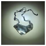 Modern Bench Made Sterling & Leather Necklace