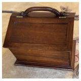 Antique Walnut Sewing Box / Carrier