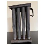 Antique Primitive Tin 12 Candle Mold
