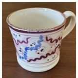 Early Gaudy Welsh Copper Luster Ceramic Cup