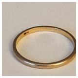Simple 14K Yellow Gold Wedding Band